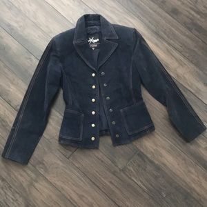 Navy blue suede jacket - Size M